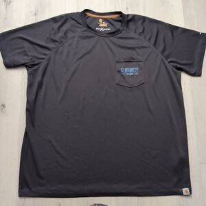 Carhartt Force Outwork/ Outfish T Shirt Mens 2XL black Relaxed Fit Short Sleeve